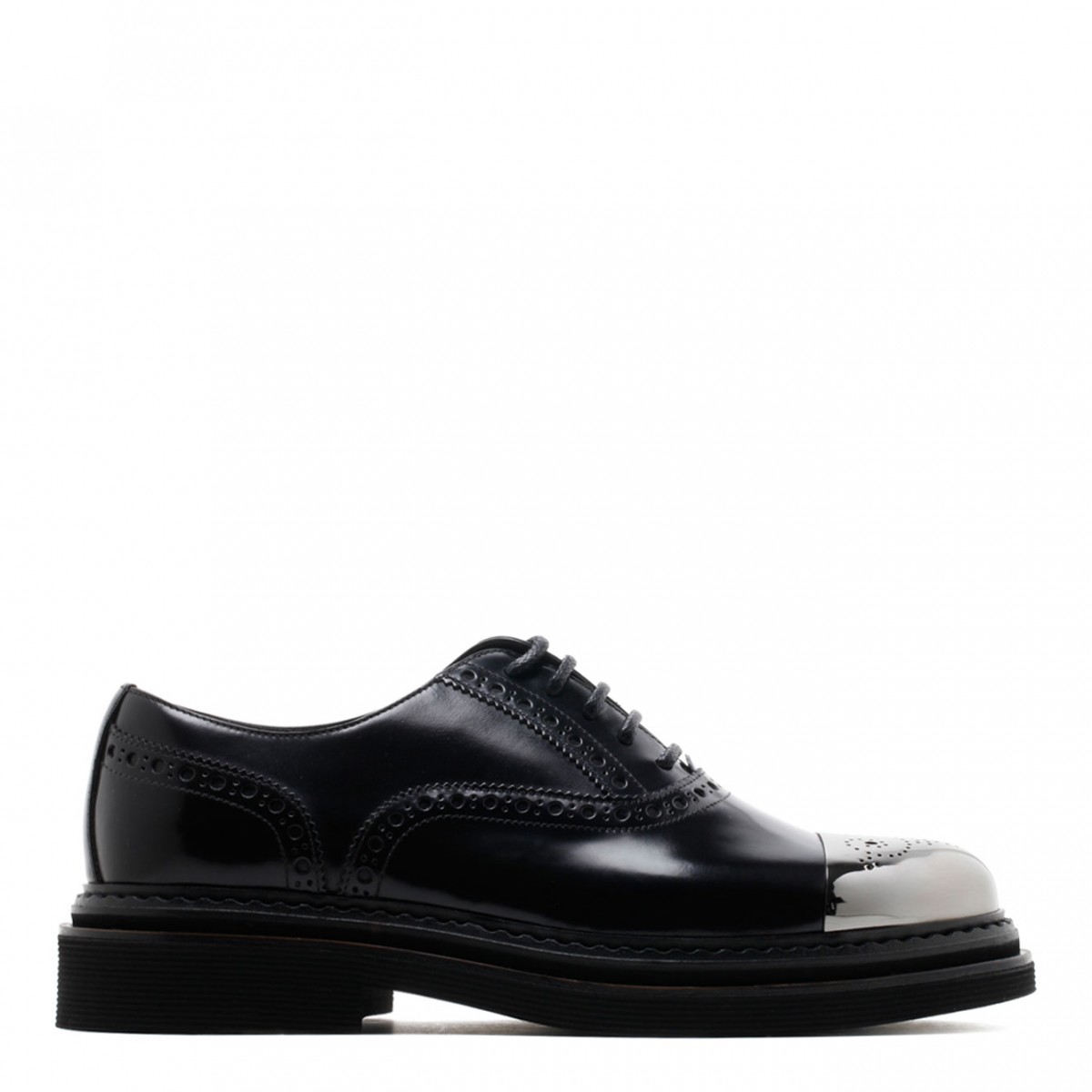 Black Francesina Derby Shoes