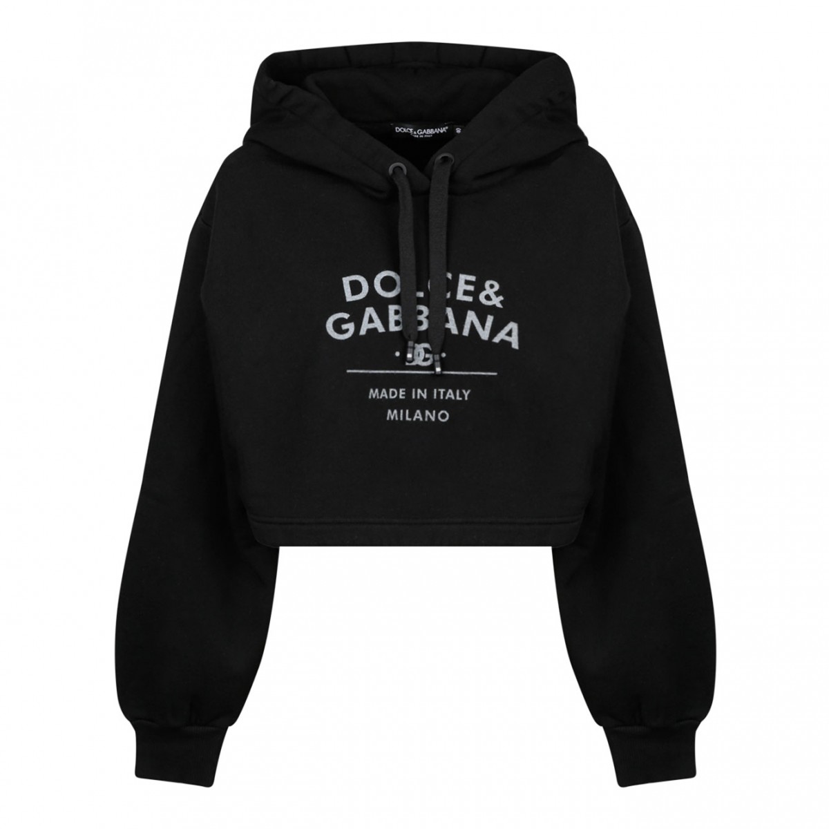 Dolce & Gabbana Black Logo Lettering Jersey Hoodie