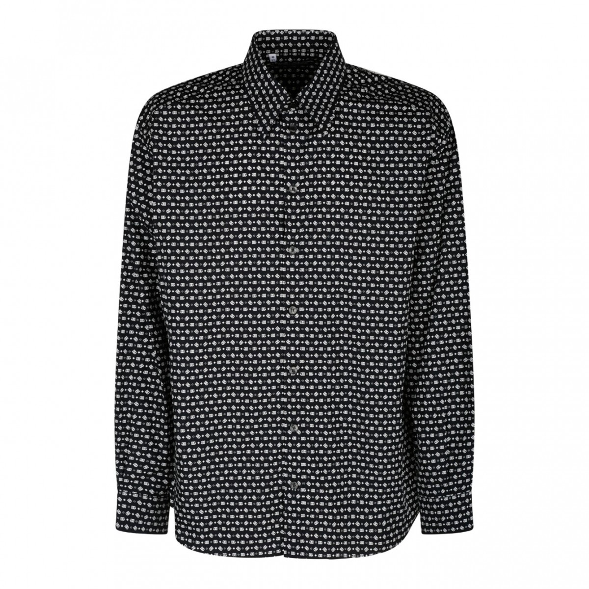 Black and White Geometric Print Shirt