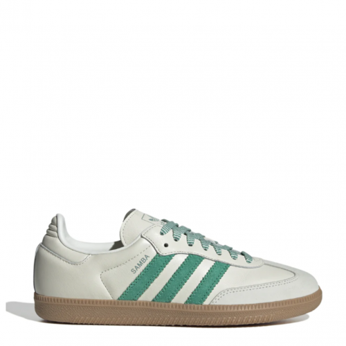 Cream and Green Samba Sneakers