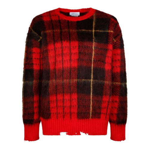 Check Red Mohair Jumper