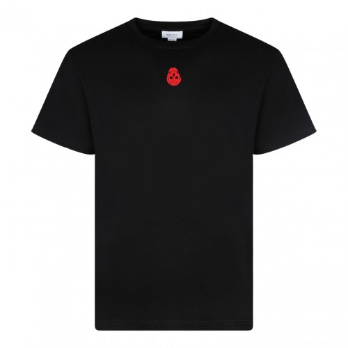 Black Logo Embroidered T-Shirt