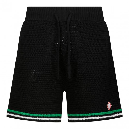 Crochet Tennis Black Shorts