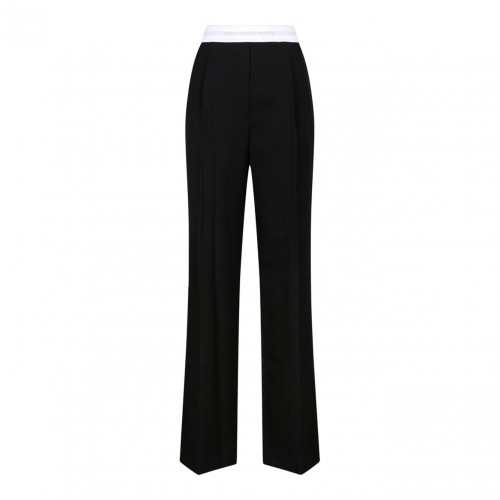 Black Tailored Pleated Pants