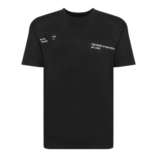 Black Slogan Print T-Shirt