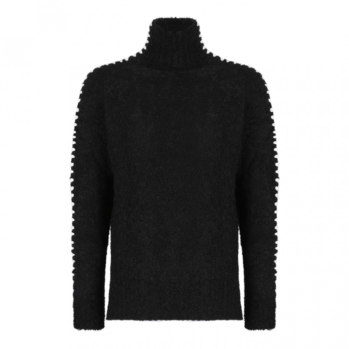 Black Whipstitch Detailing Sweater