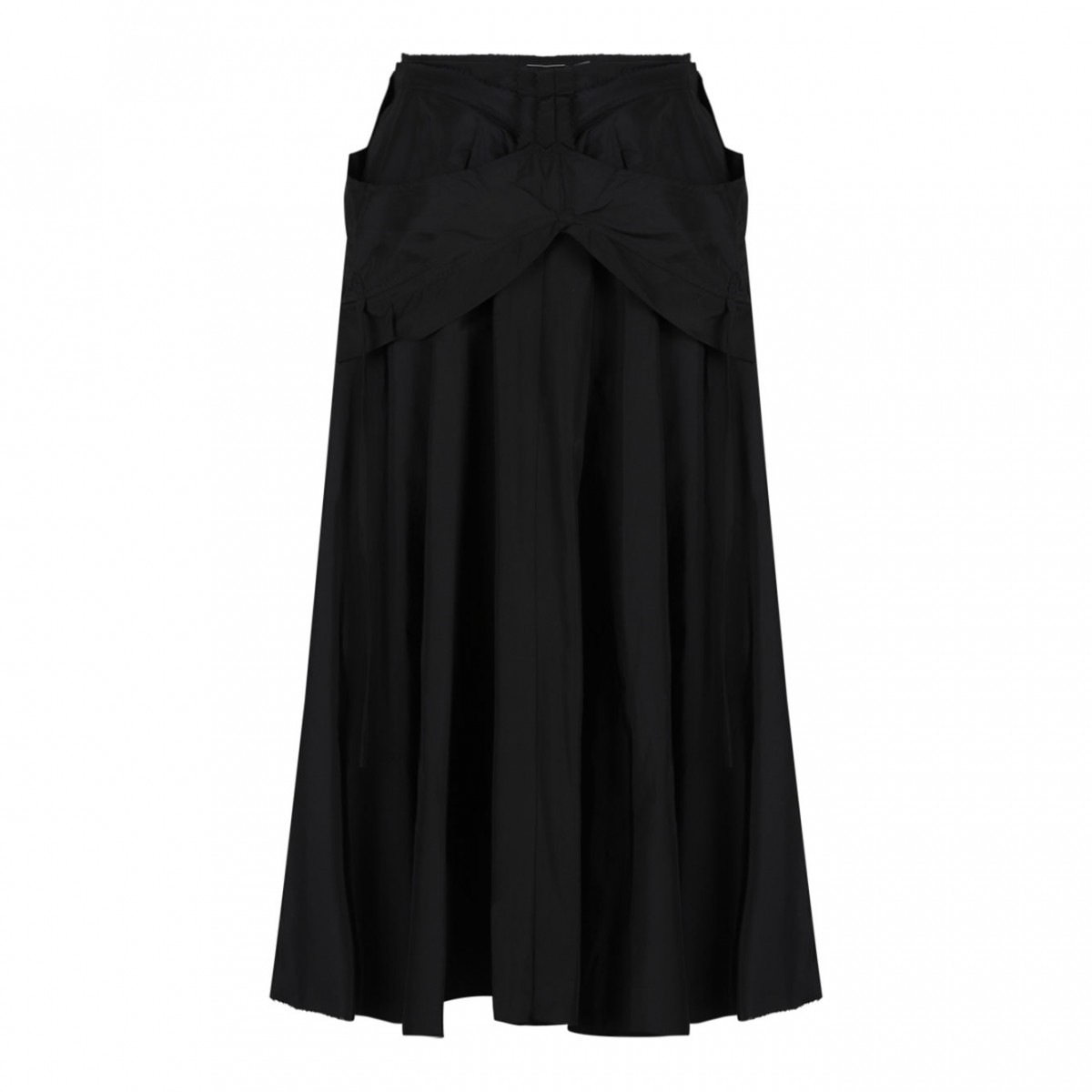 Taffet Black Mid Skirt