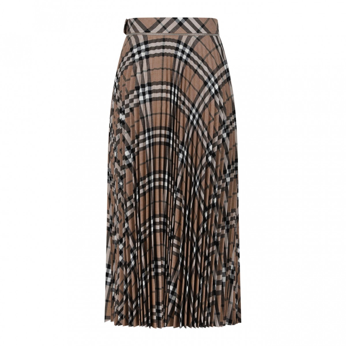 Pleated Check Skirt