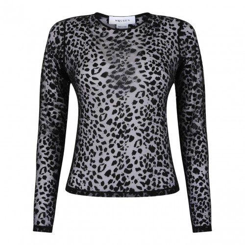 Black Devor Leopard Top