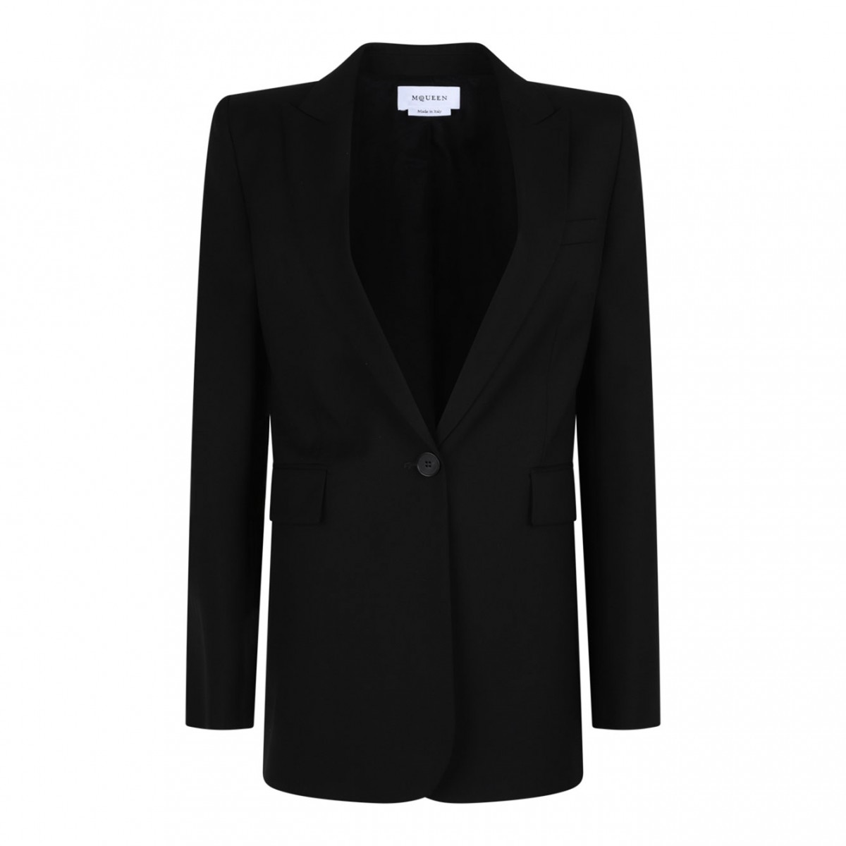 Black Voluminous Shoulders Jacket