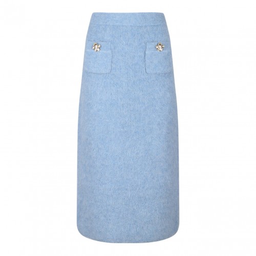 Light Blue Midi Skirt