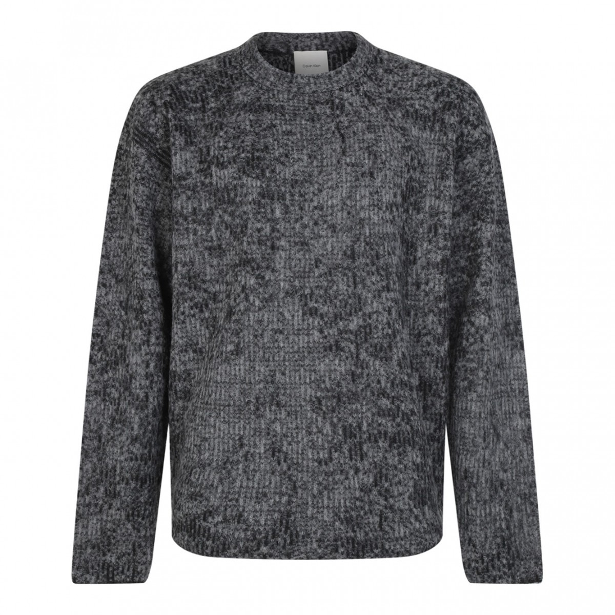 Black Heather Jacquard Sweater