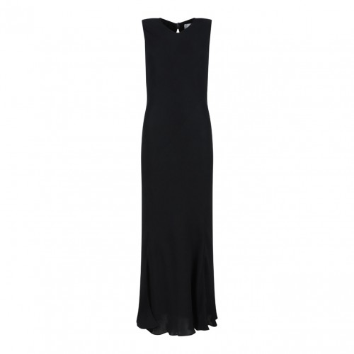 Black Midi Flared Slim Dress