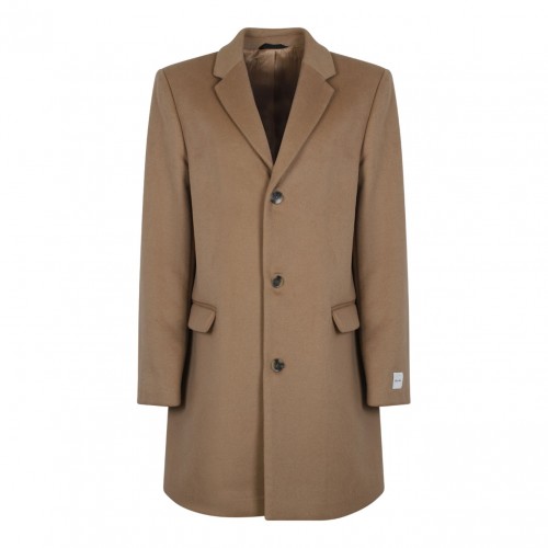 Khaki Brushed Wool Coat