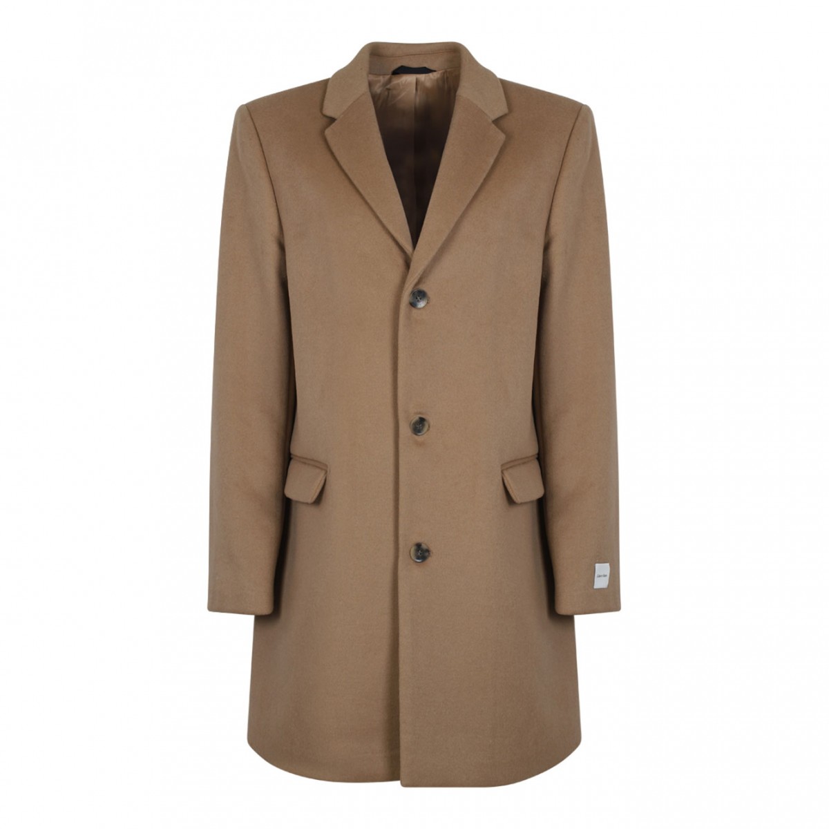 Khaki Brushed Wool Coat