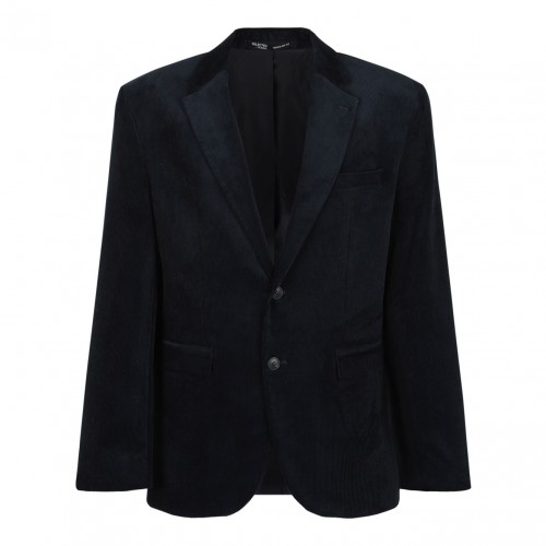 Navy Blue Corduroy Blazer