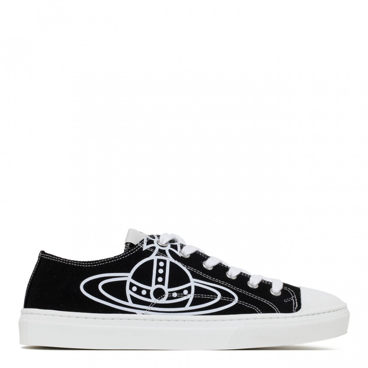 Black and White Orb Logo Sneakers