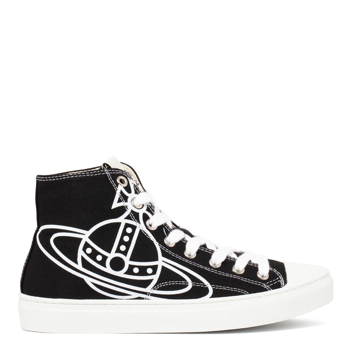 Black Plimsoll High Top Sneakers