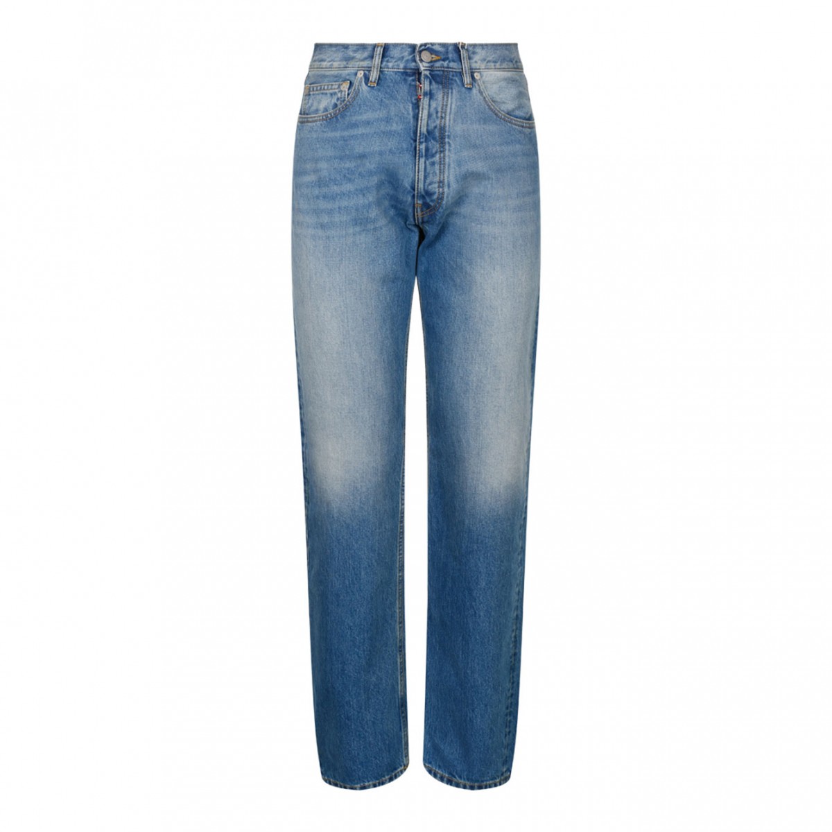 Blue Straight Leg Jeans