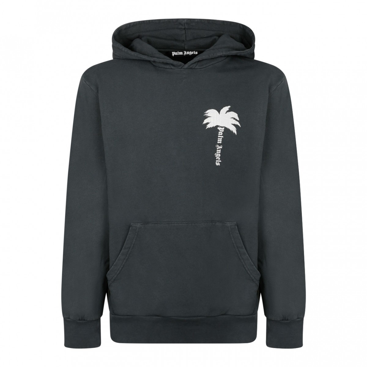 Dark Grey Logo Print Hoodie