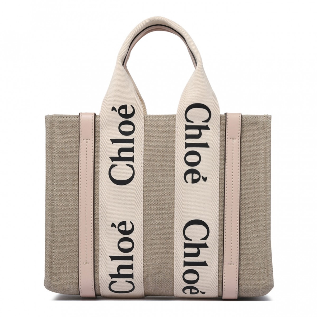 Beige and Pink Woody Tote Bag