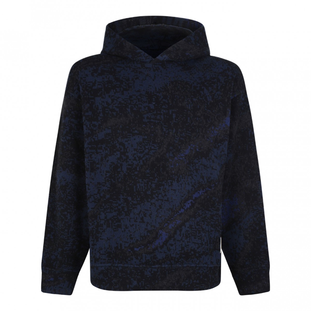 Black and Blue Knitted Sweatshirt