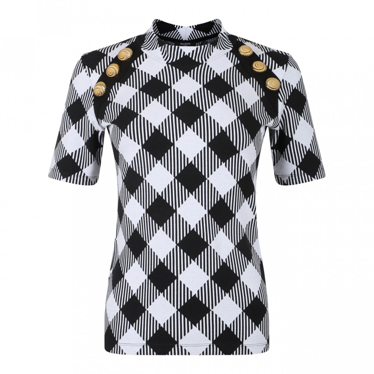 Black and White Gingham T-Shirt