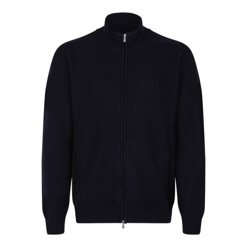 Dark Blue Full Zip Cardigan