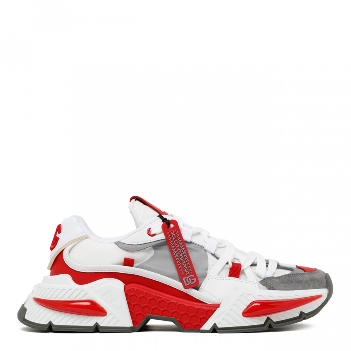 White and Red Airmaster Sneakers