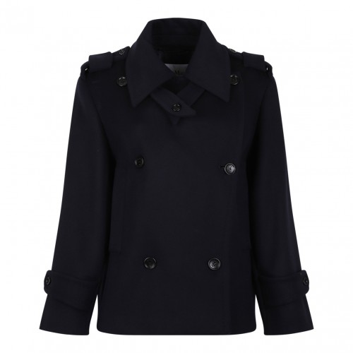 Navy Blue Oversized Trench...