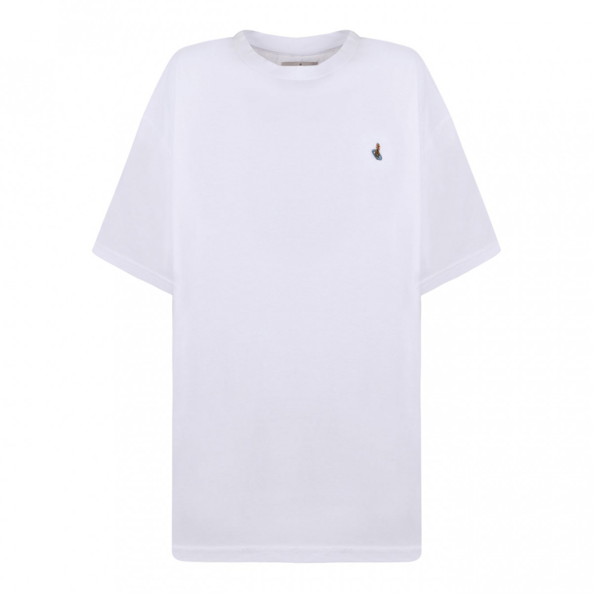 White Logo Embroidered T-Shirt