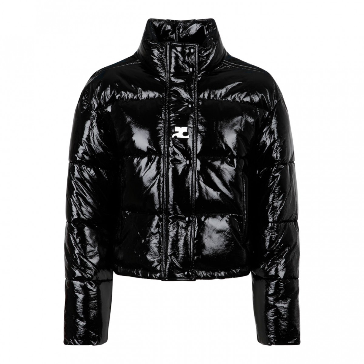 Black Vynil Puffer Jacket