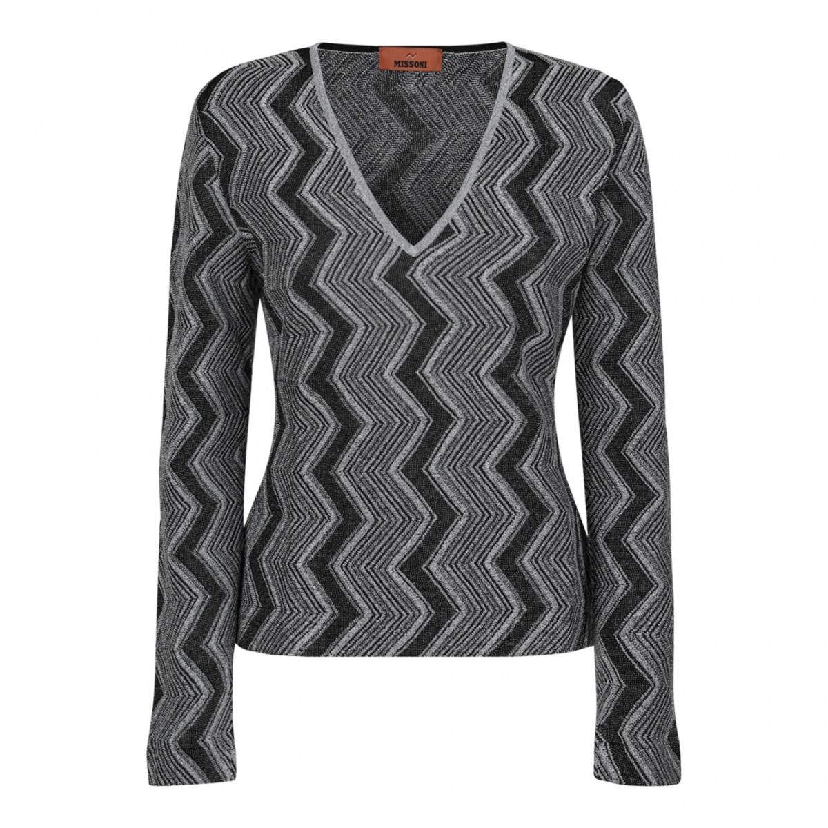 Black and Silver ZigZag Sweater