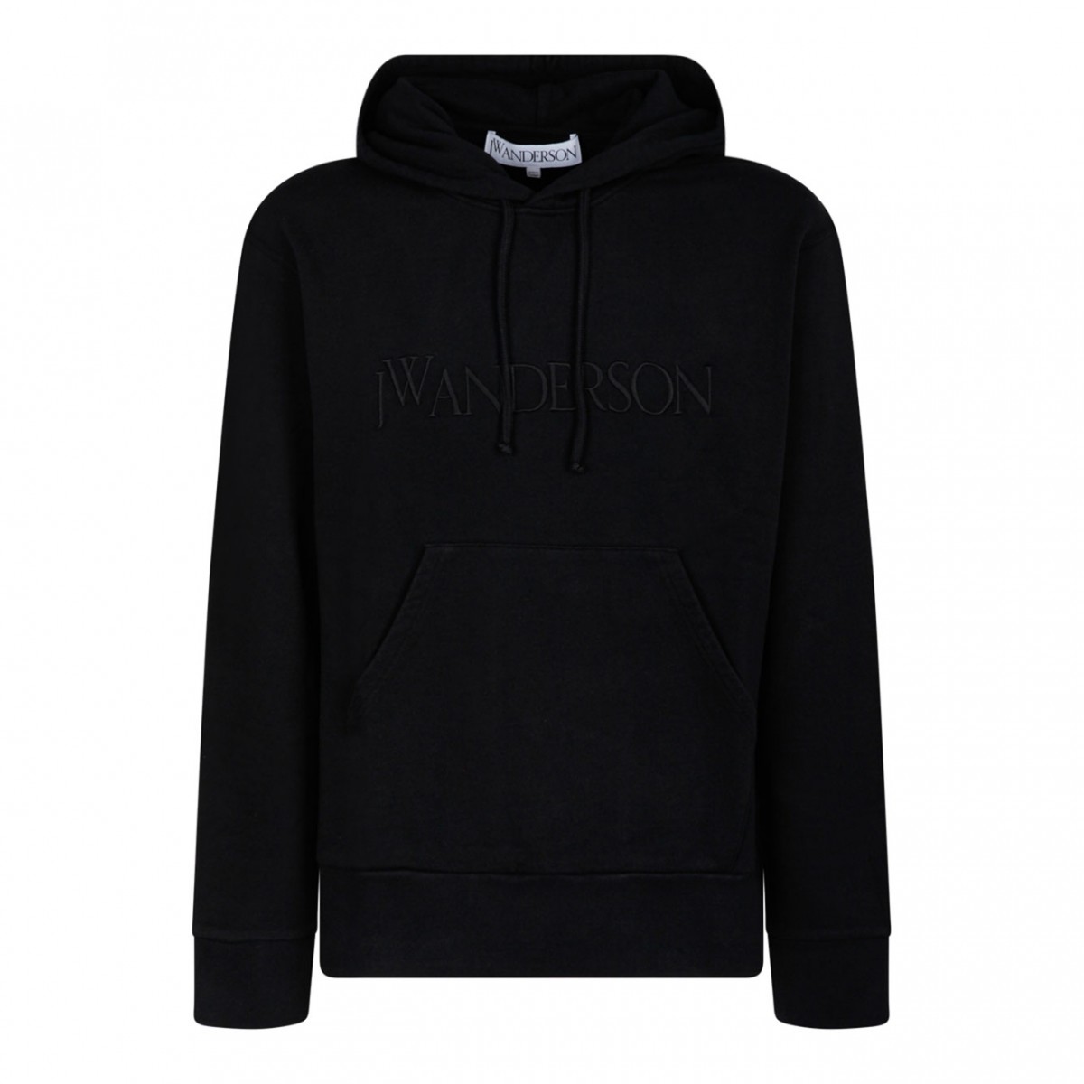 Black Logo Embroidered Hoodie