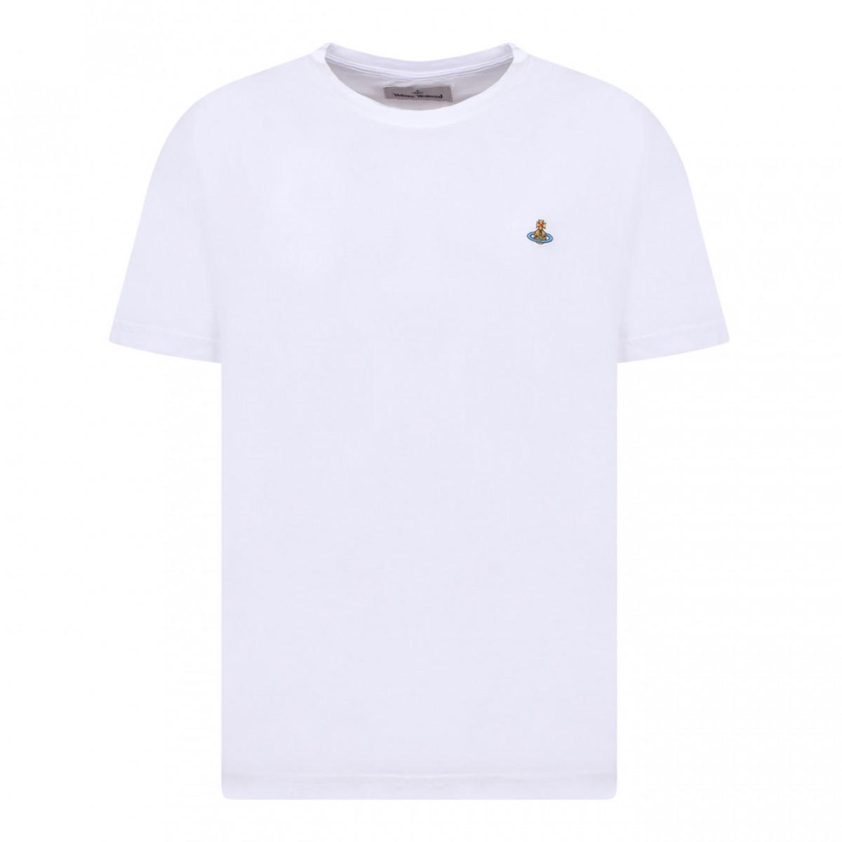 White Logo Embroidered T-Shirt