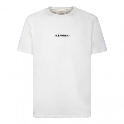 White Logo Print T-Shirt