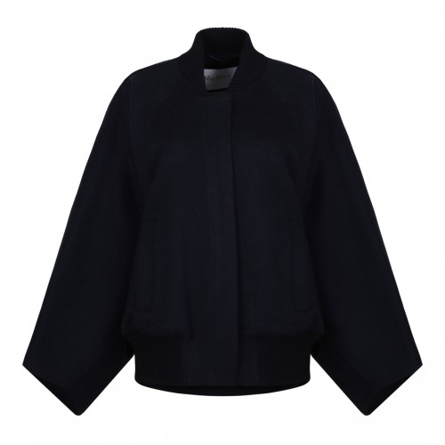 Navy Blue Cape Effect Coat