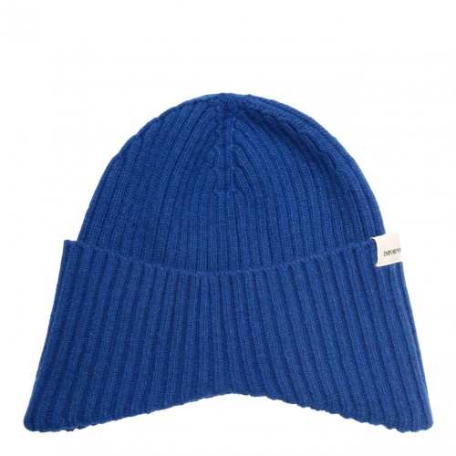 Blue Ribbed Beanie