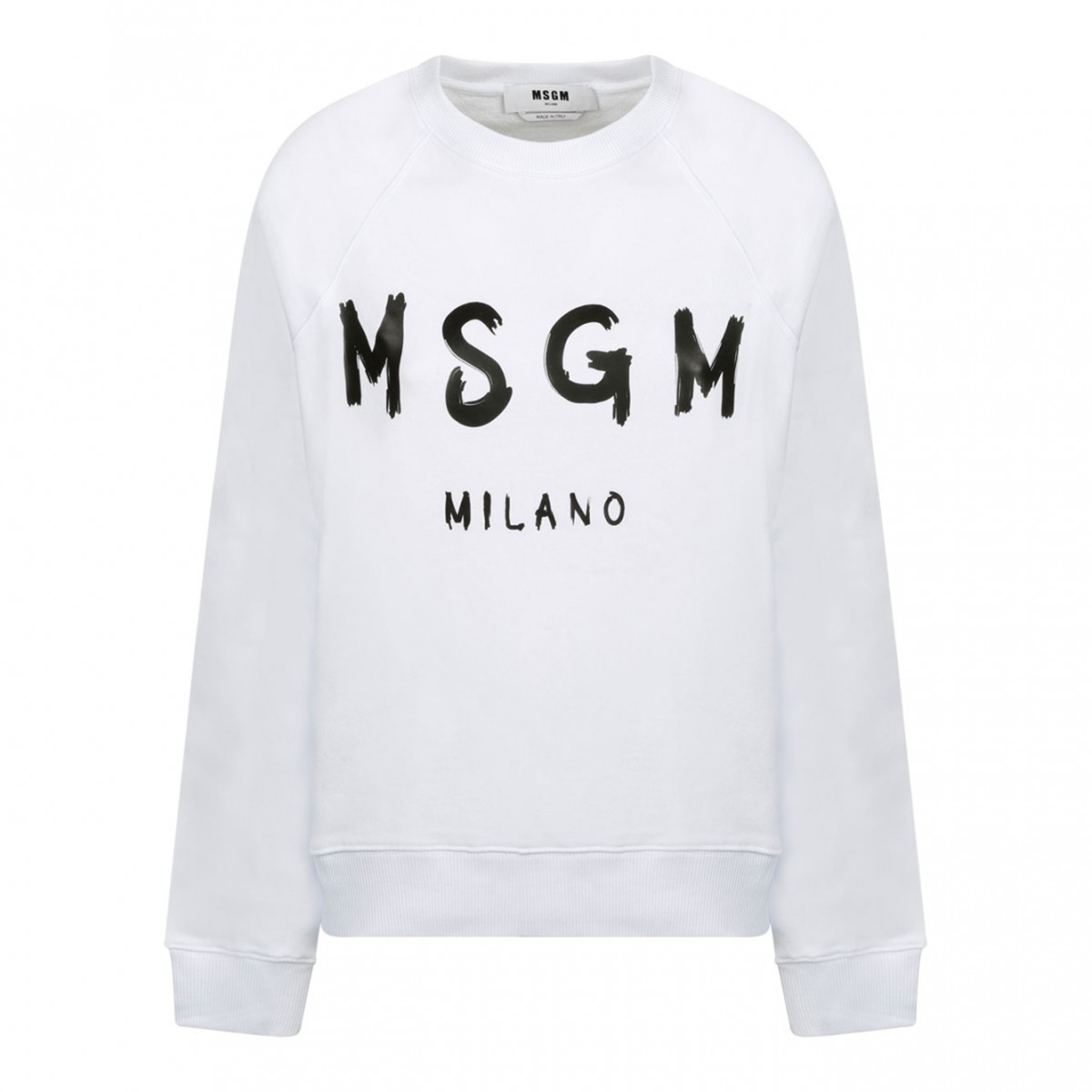 White Logo Print Sweatshirt