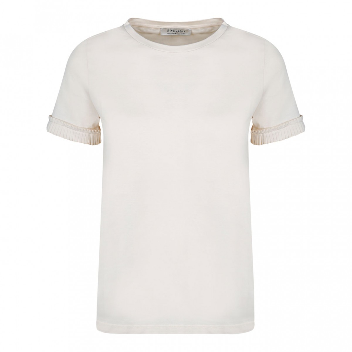 Cream Ruched T-Shirt