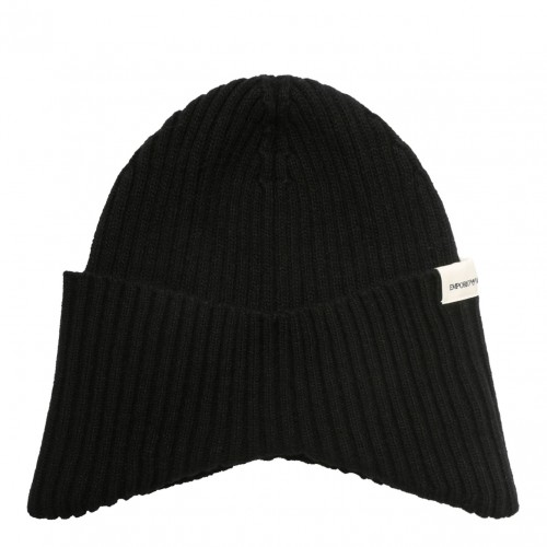 Black Ribbed Beanie