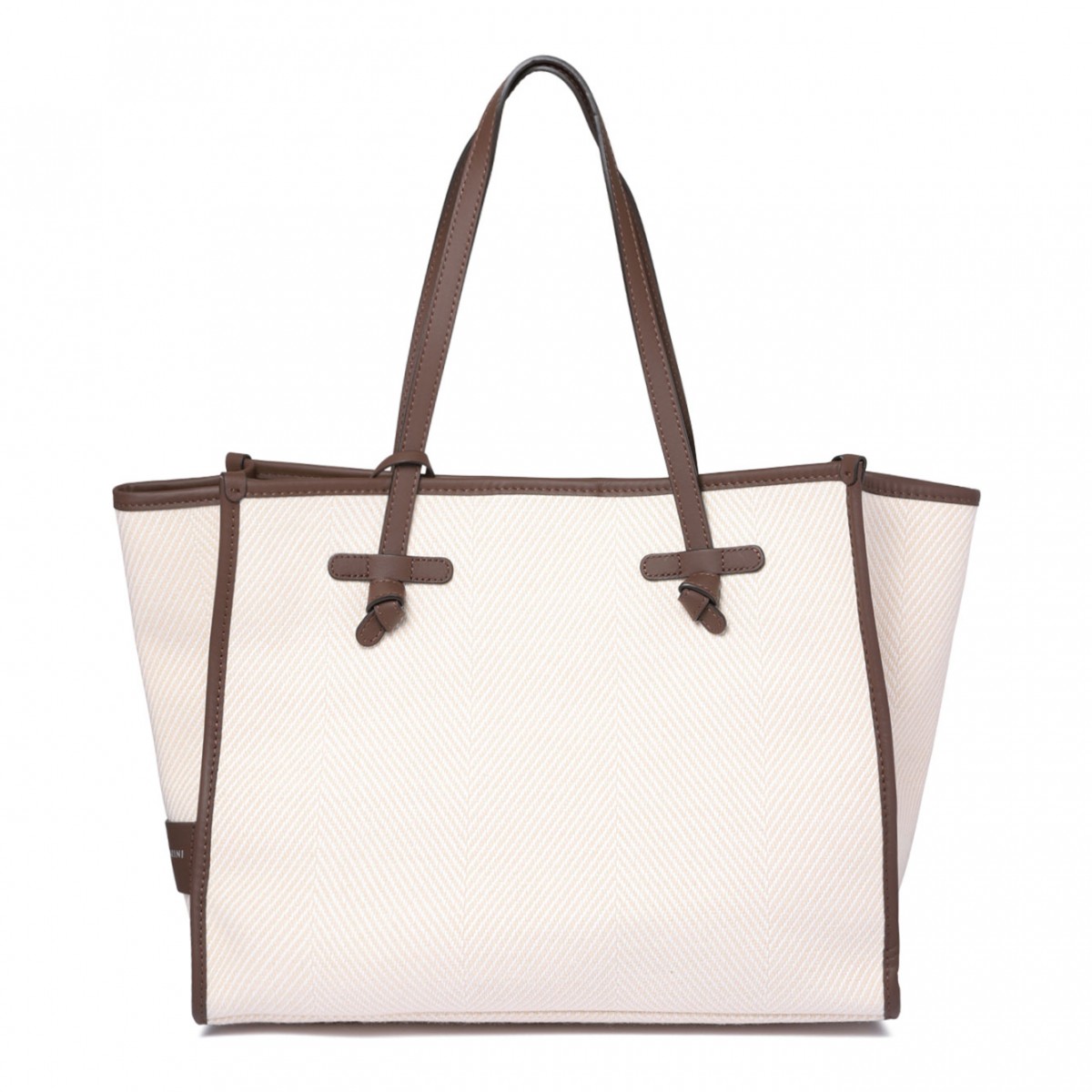 Cream and Brown Shopping Bag