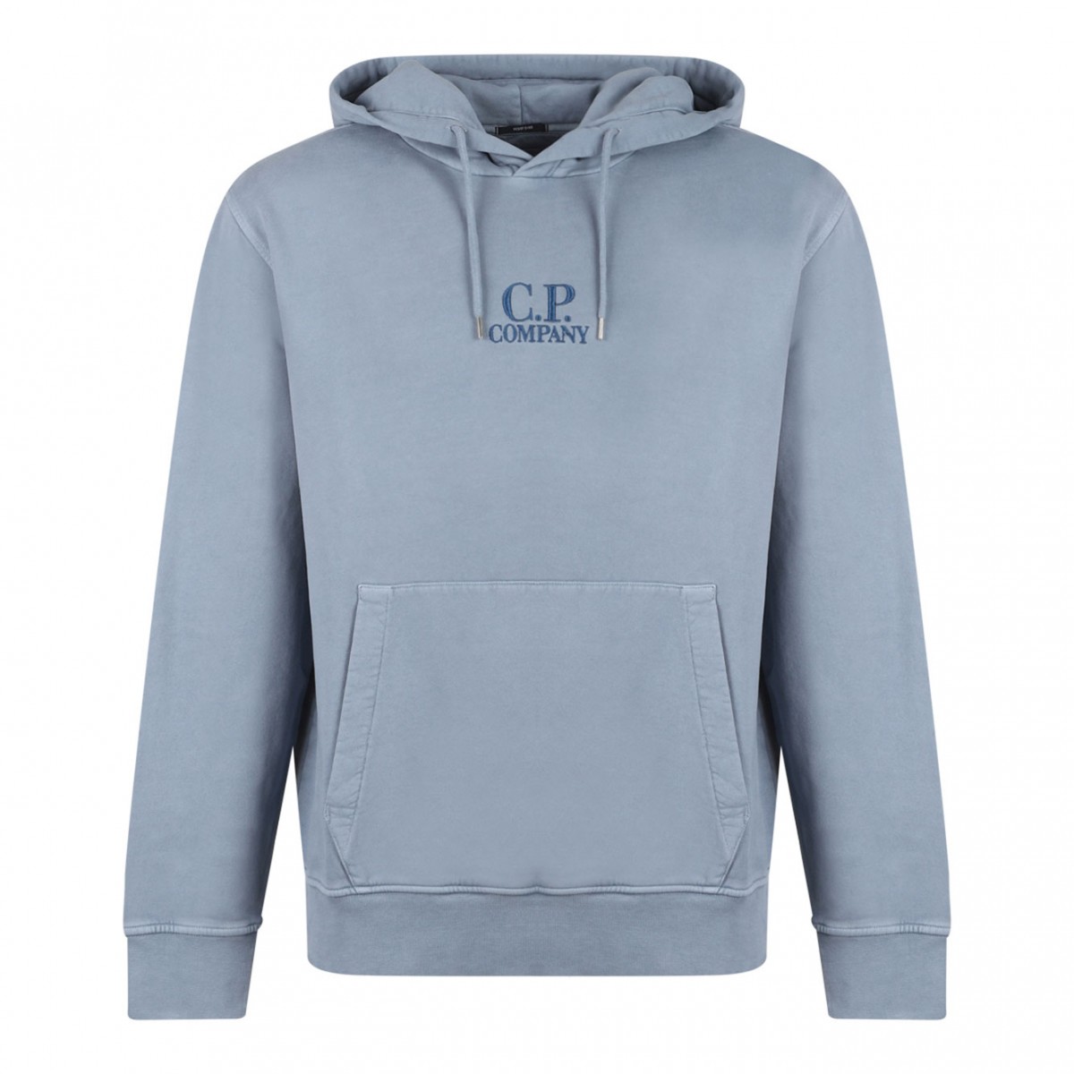 Light Blue Logo Embroidered Hoodie