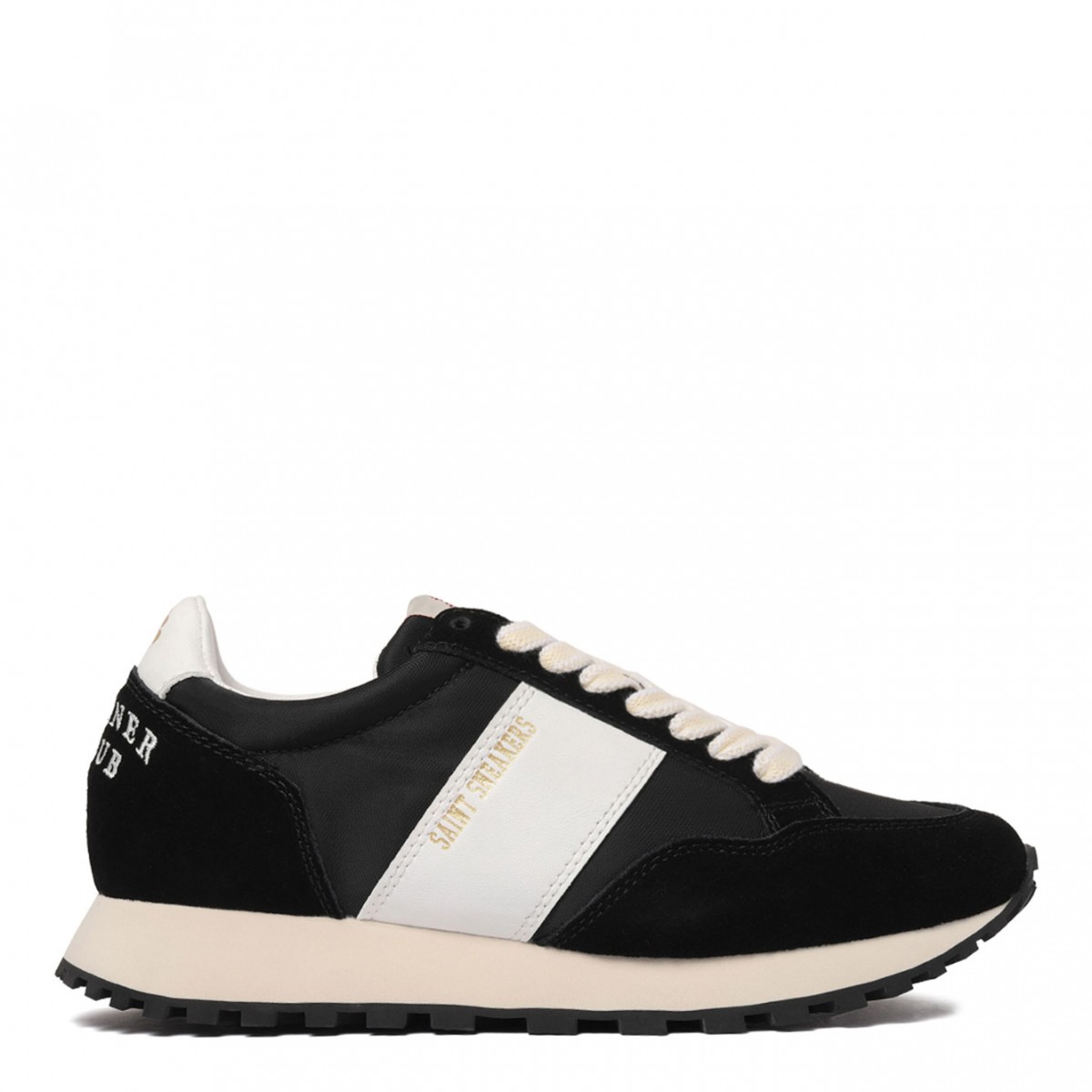 Black and White Runner Club Sneakers