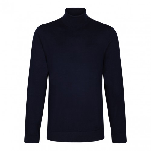 Navy Blue High Neck Jumper