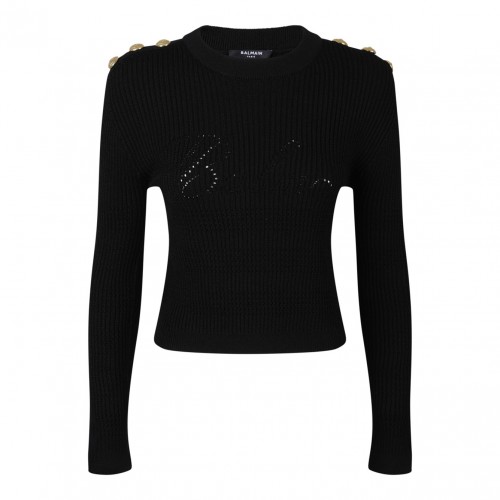 Black Ribbed Jumper