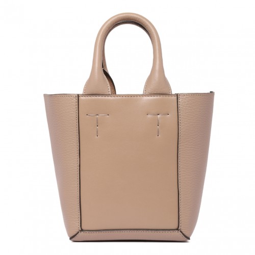 Beige Double Up Hand Bag