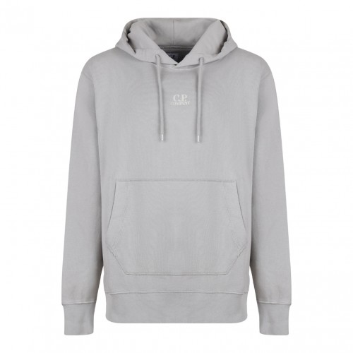 Light Grey Logo Print Hoodie