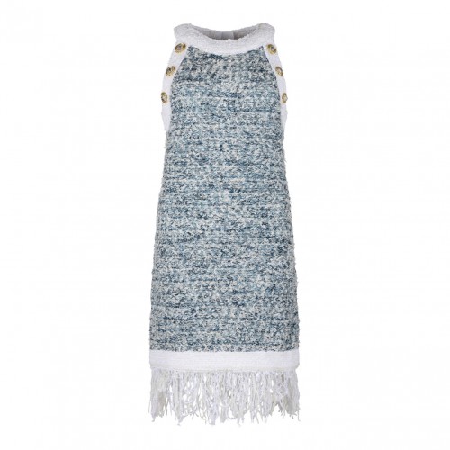 Fringed Tweed Minidress