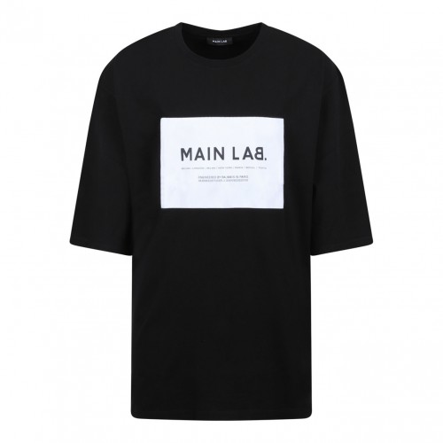 Black Slogan Patch T-Shirt